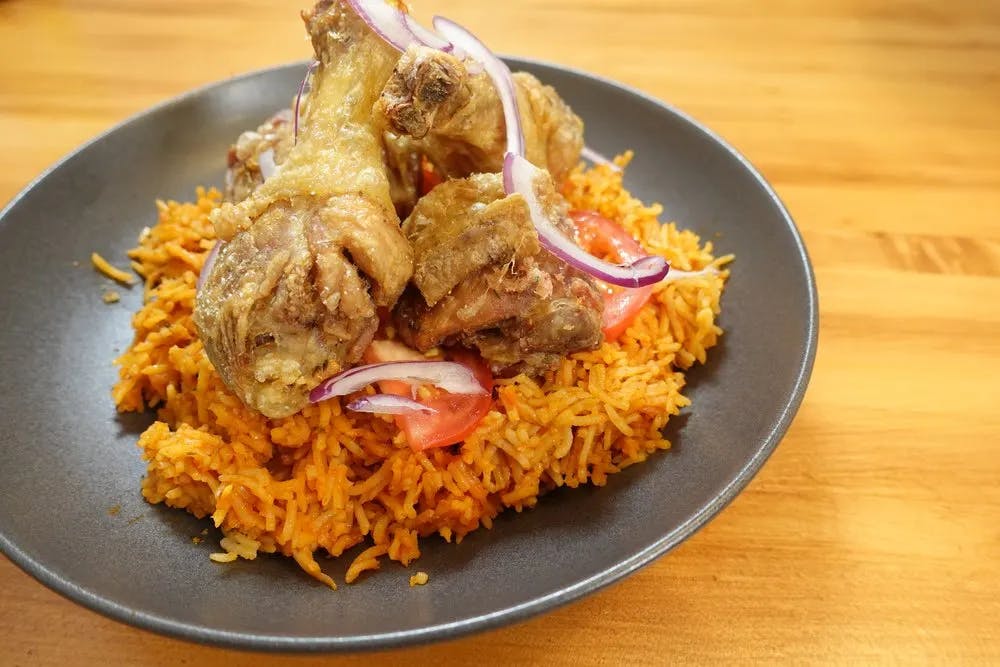 Picture for Jollof Rice with Crispy Chicken